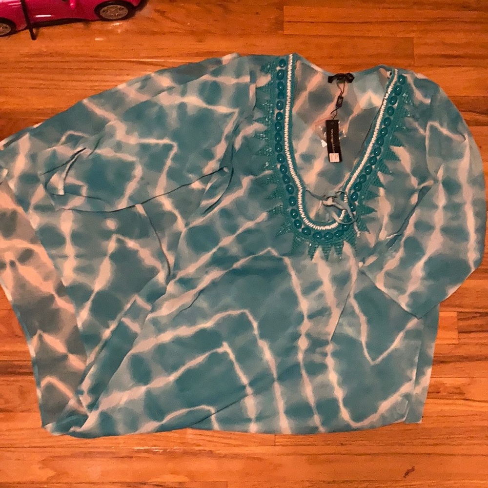 Beaded Cover Up Swim caftan Tunic